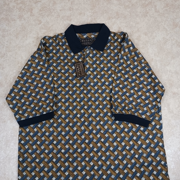 🆕 BOGARI STUDIO Collared Shirt/Polo Size L Designed in Italy - Picture 4 of 6